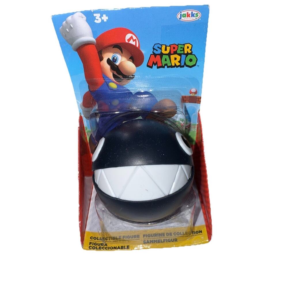 Jakks Pacific World of Nintendo Super Mario Chain Chomp 2.5" Figure 2021 New